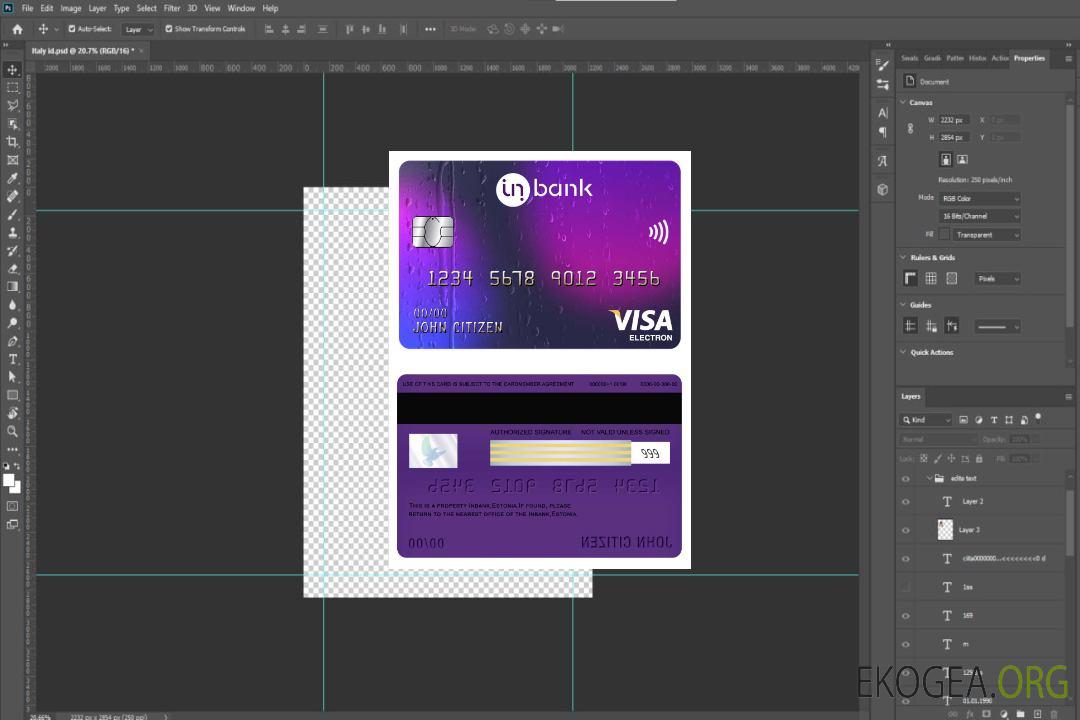 Carte électronique Visa Inbank d'Estonie template